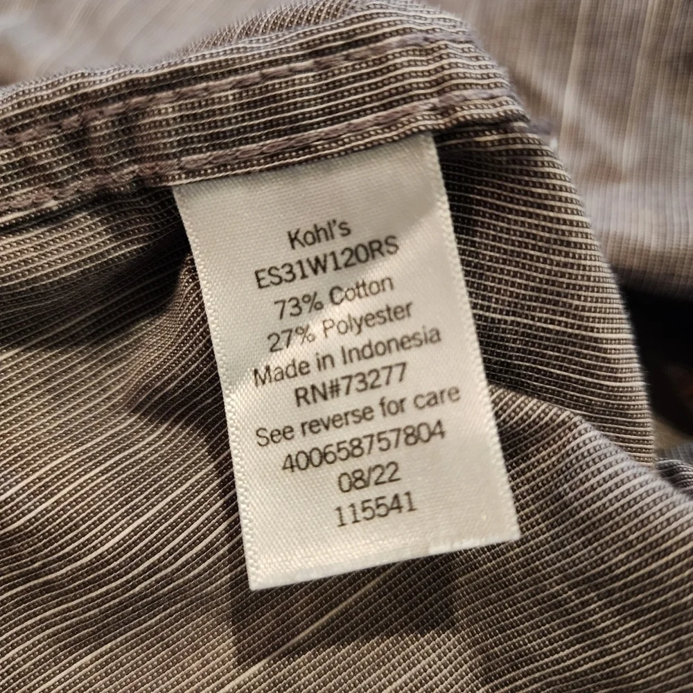 Sonoma Grey short sleeve button down shirt size L